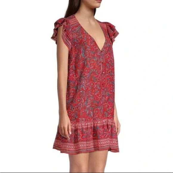 Veronica Beard Red and Blue Mini Dress - Picture 2 of 3